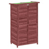 vidaXL Solid Pine Wood Garden Shed 83x57x140 cm Moka - Image 2 of 8