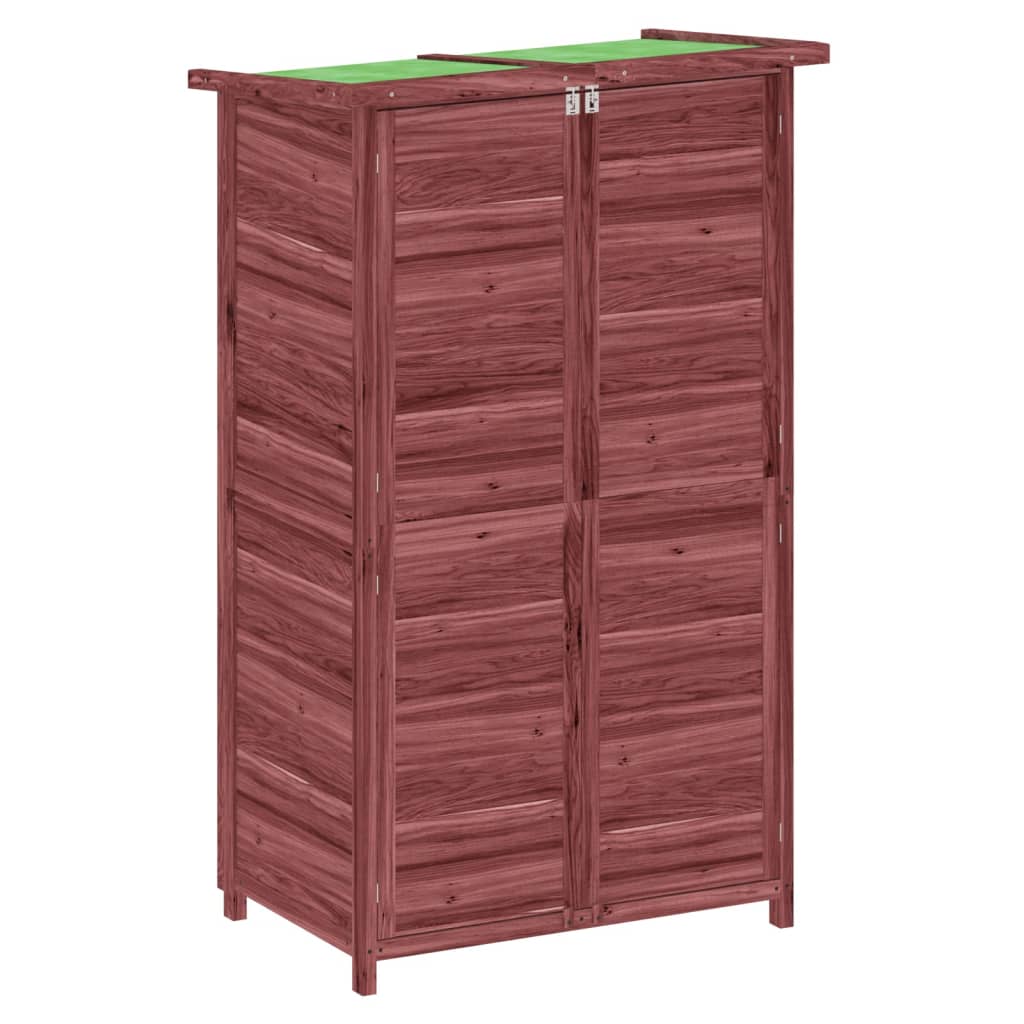vidaXL Solid Pine Wood Garden Shed 83x57x140 cm Moka - Image 2 of 8