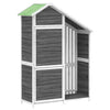 vidaXL Cobertizo de Jardín Madera Maciza de Pino 120x53,5x170 cm Gris - Image 2 of 8
