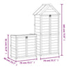 vidaXL Set of 2 Solid Pine Wood Garden Tool Sheds, Mocha - Image 12 of 12