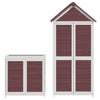 vidaXL Set of 2 Solid Pine Wood Garden Tool Sheds, Mocha - Image 5 of 12