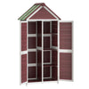 vidaXL Set of 2 Solid Pine Wood Garden Tool Sheds, Mocha - Image 9 of 12