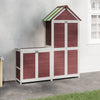 vidaXL Set of 2 Solid Pine Wood Garden Tool Sheds, Mocha - Image 1 of 12