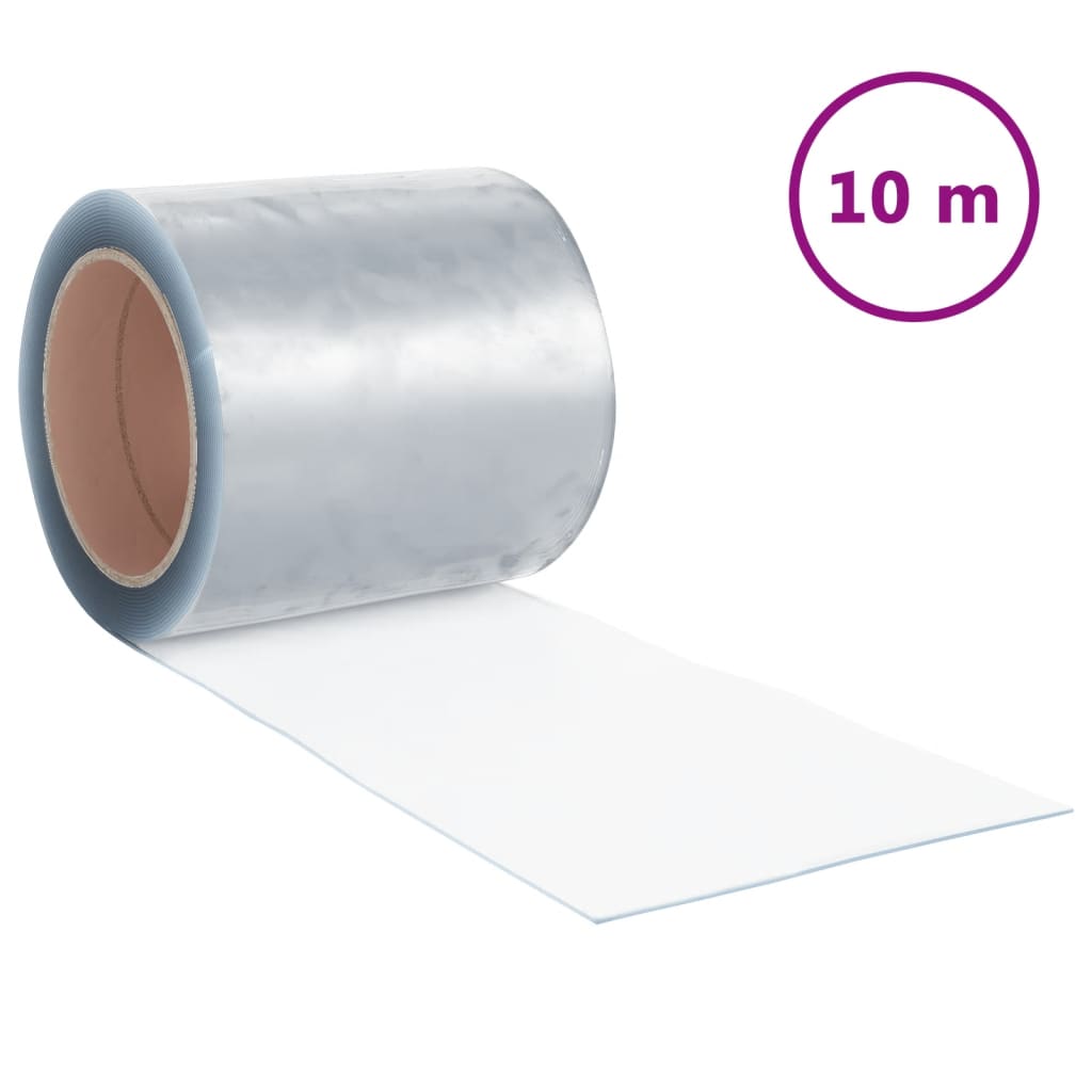 vidaXL Tenda a Strisce per Porte in PVC Trasparente 200 mm x 1,6 mm, 10 m - Image 8 of 30