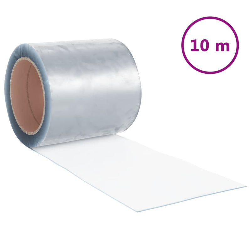 vidaXL Tenda a Strisce per Porte in PVC Trasparente 200 mm x 1,6 mm, 10 m - Image 8 of 30