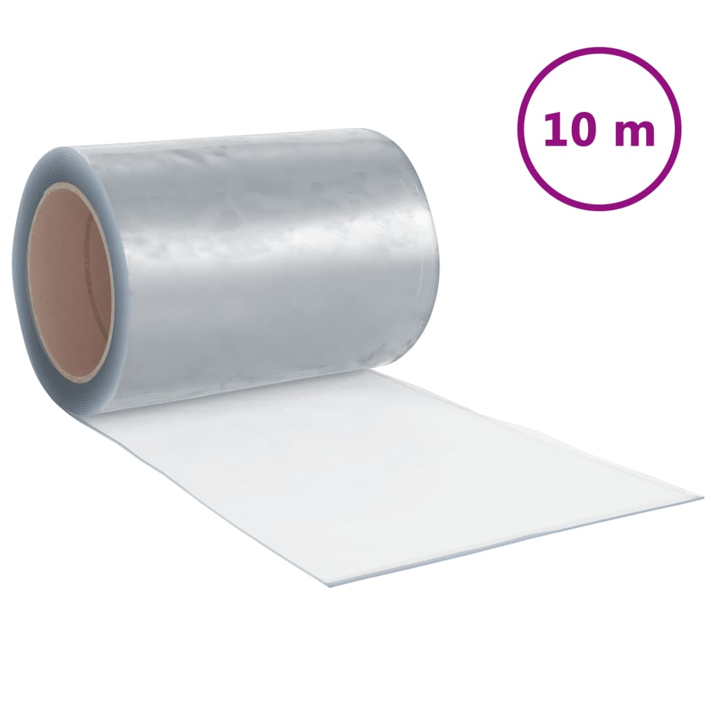 vidaXL Tenda a Strisce per Porte in PVC Trasparente 200 mm x 1,6 mm, 10 m - Image 6 of 30