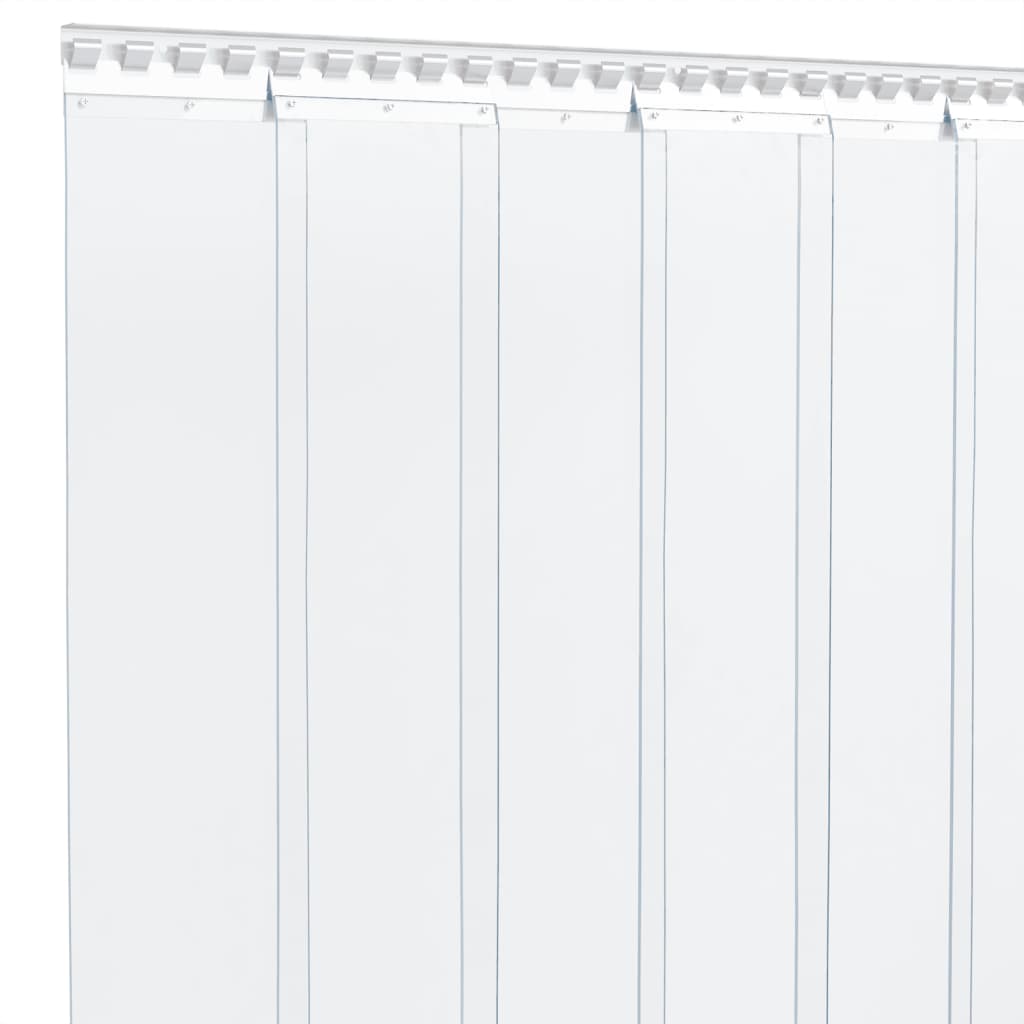 vidaXL Tenda a Strisce per Porte in PVC Trasparente 200 mm x 1,6 mm, 10 m - Image 13 of 30