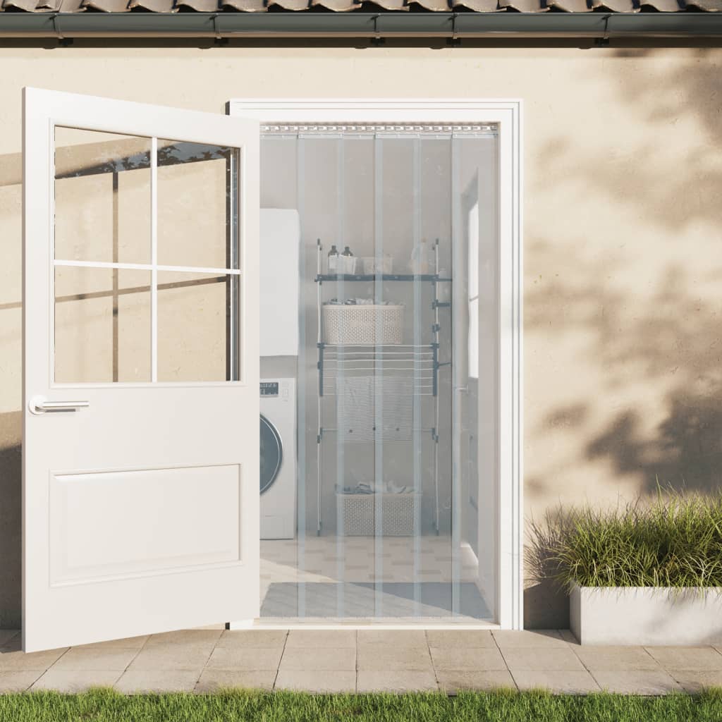 vidaXL Tenda a Strisce in PVC Trasparente per Porte, 300mm x 2.6mm, Rotolo 25m - Image 2 of 18