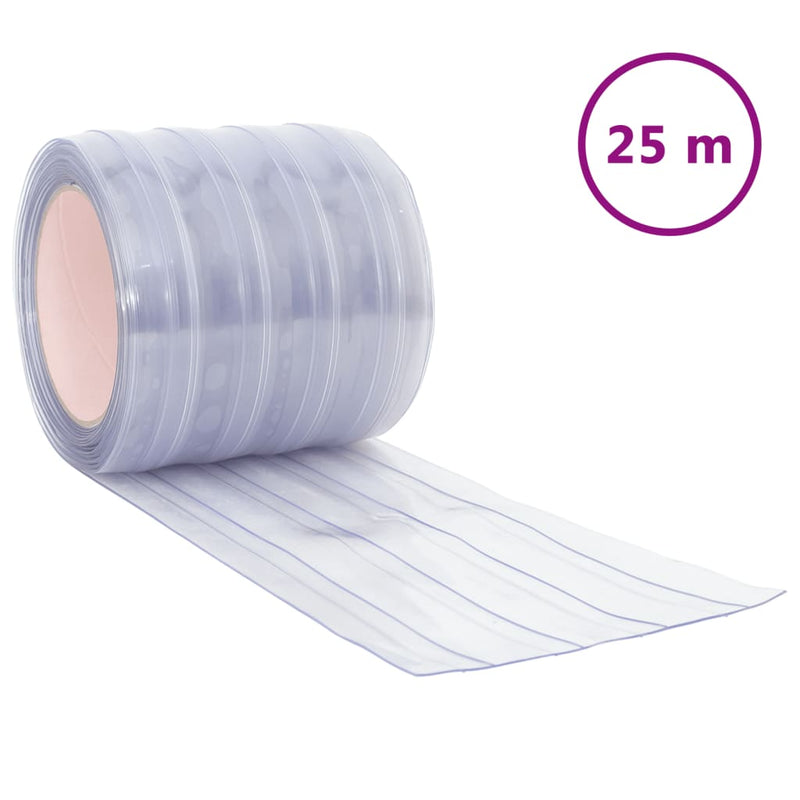vidaXL Tenda per Porte Trasparente 200 mm x 1,6 mm 25 m in PVC - Image 2 of 6