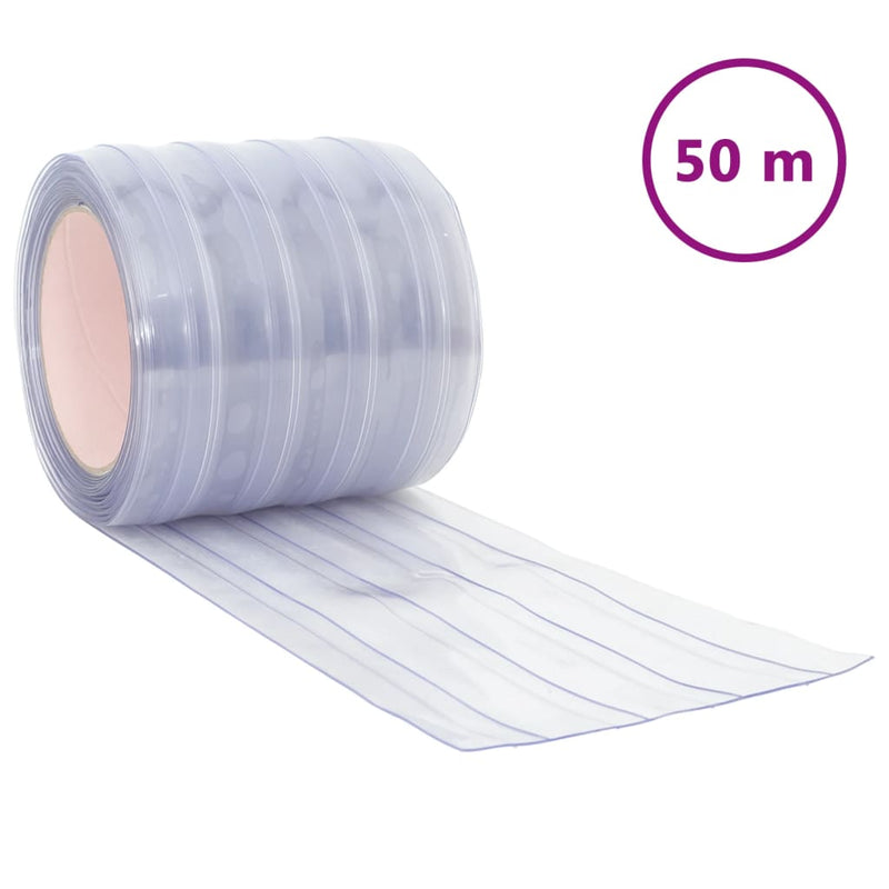 vidaXL Tenda per Porte Trasparente 200 mm x 1,6 mm 50 m in PVC - Image 2 of 6