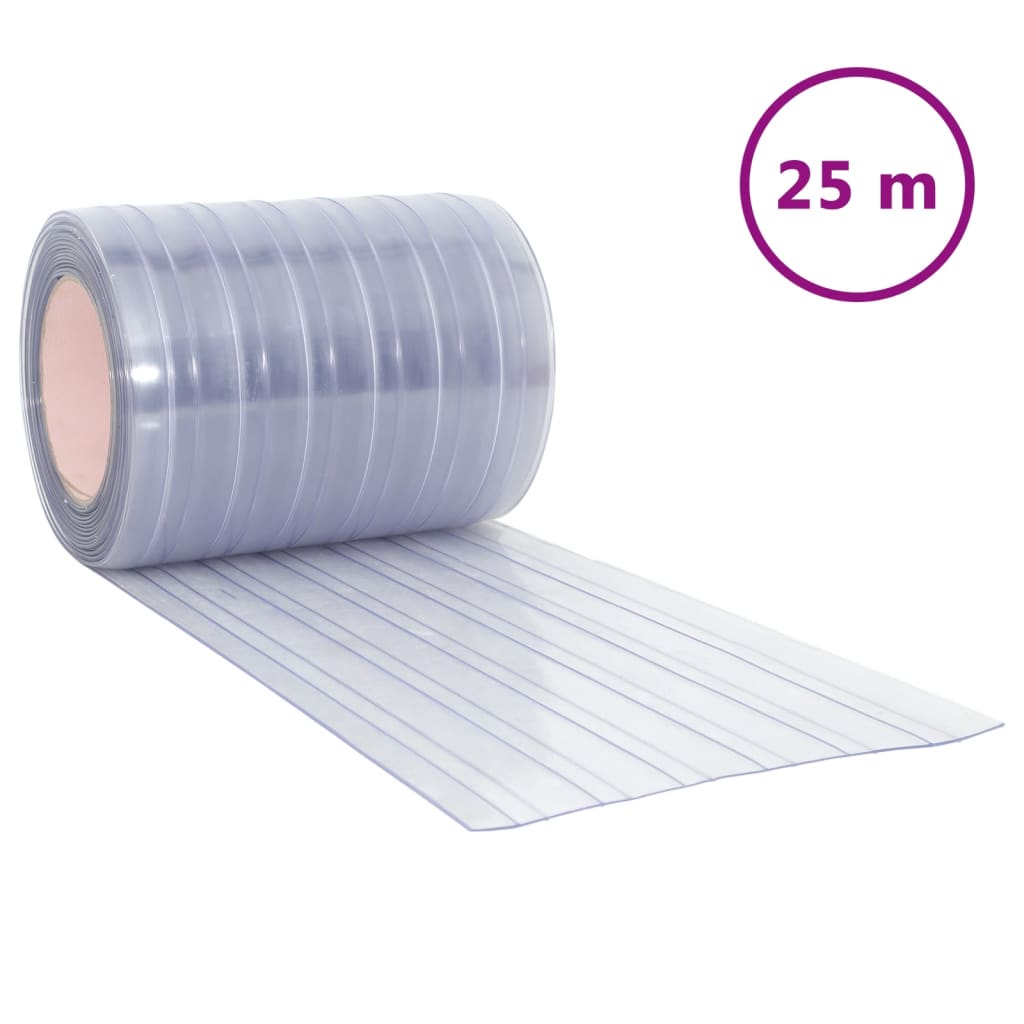 Tenda a Strisce in PVC Trasparente per Porte, 300mm x 2.6mm, Rotolo 25m - immagine 6 | SolPatio - Image 6 of 18