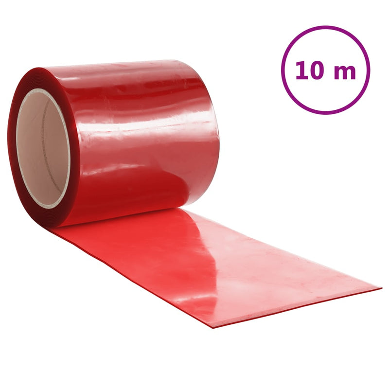 vidaXL Tenda per Porte in PVC 200 mm x 1,6 mm 10 m Rossa - Image 4 of 18