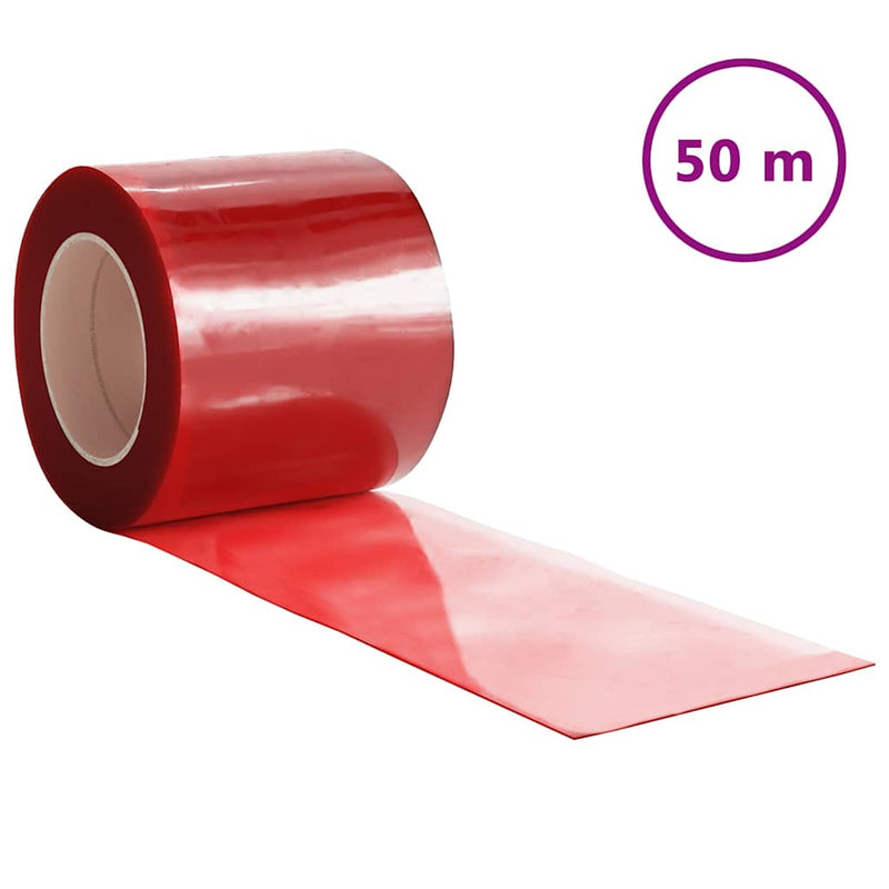 vidaXL Tenda per Porte in PVC 200 mm x 1,6 mm 10 m Rossa - Image 5 of 18