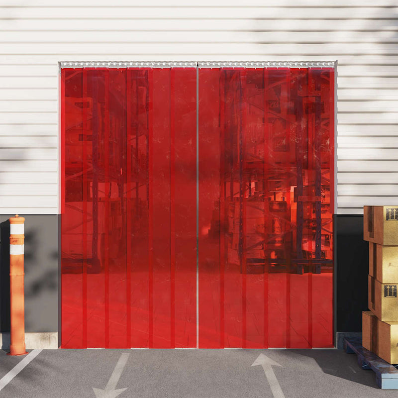vidaXL Tenda per Porte Rossa 200 mm x 1,6 mm 50 m in PVC - Image 1 of 6