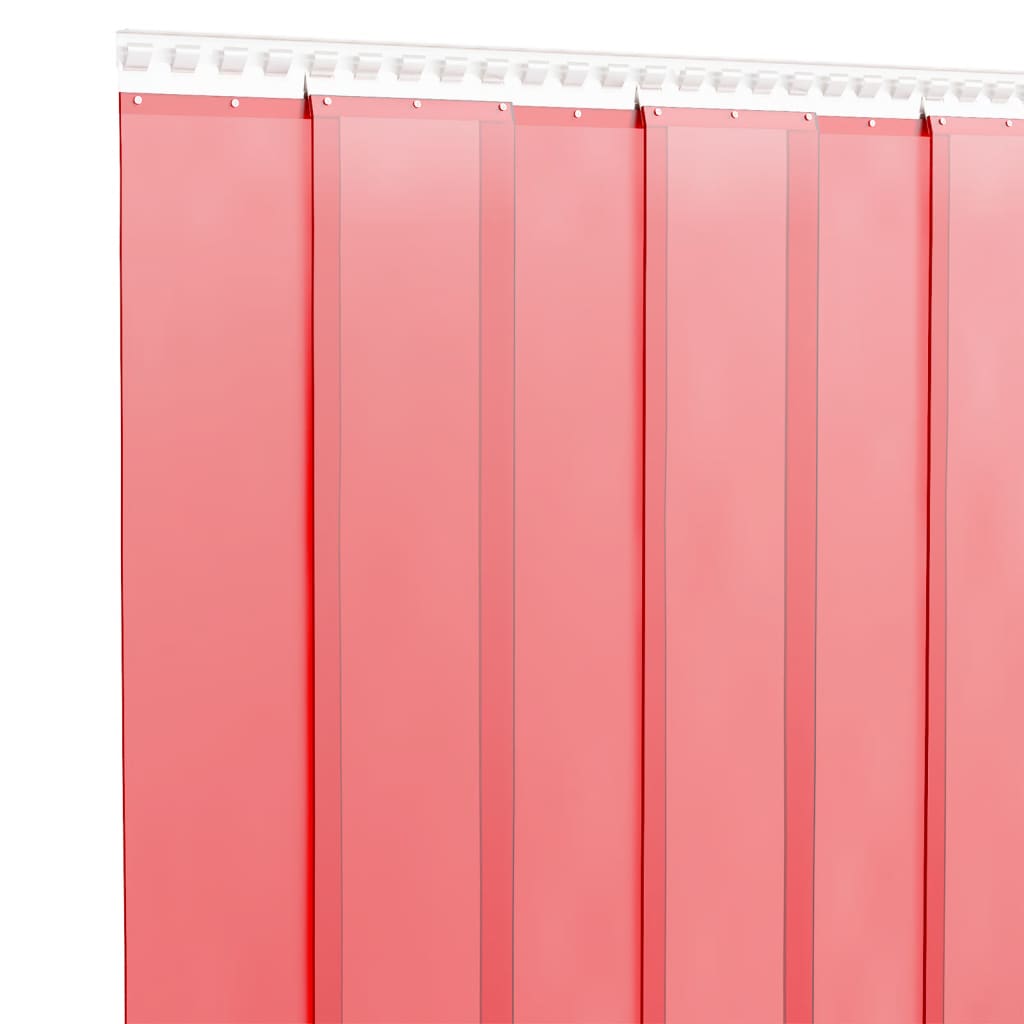 vidaXL PVC Door Strip Curtain, Red, 300 mm x 2.6 mm, 10 m Roll - Image 5 of 12