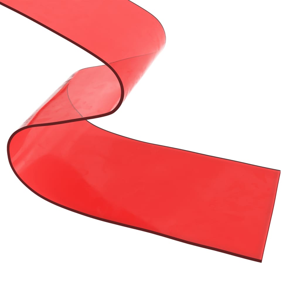 vidaXL PVC Door Strip Curtain, Red, 300 mm x 2.6 mm, 10 m Roll - Image 10 of 12