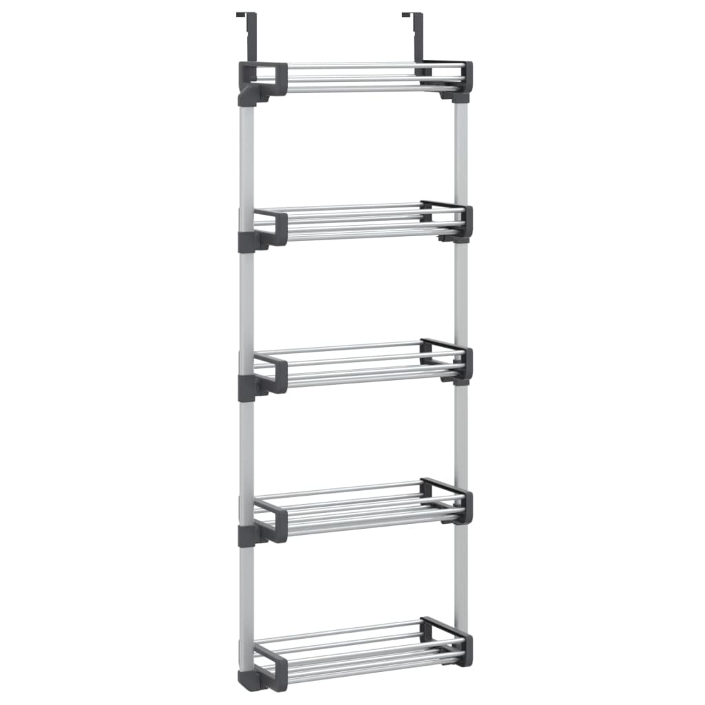 Organizzatore per Porta vidaXL con 5 Ripiani in Alluminio, 52x20x135 cm - Image 2 of 5