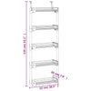 Organizzatore per Porta vidaXL con 5 Ripiani in Alluminio, 52x20x135 cm - Image 5 of 5