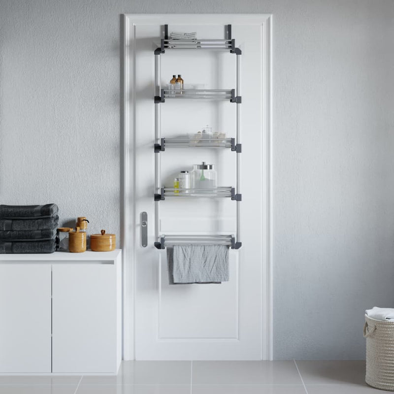Organizzatore per Porta vidaXL con 5 Ripiani in Alluminio, 52x20x135 cm - Image 1 of 5