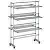 vidaXL Stendibiancheria con Ruote 89x64x129 cm in Alluminio - Image 2 of 7