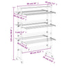 vidaXL Stendibiancheria con Ruote 89x64x129 cm in Alluminio - Image 7 of 7