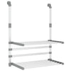 vidaXL Stendino da Balcone in Alluminio Pieghevole 54x25x42 cm Argento - Image 2 of 7