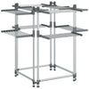 vidaXL Stendibiancheria in Alluminio 107x107x120 cm Argento - Image 2 of 7