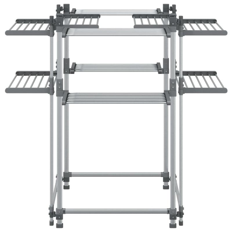 vidaXL Stendibiancheria in Alluminio 107x107x120 cm Argento - Image 3 of 7