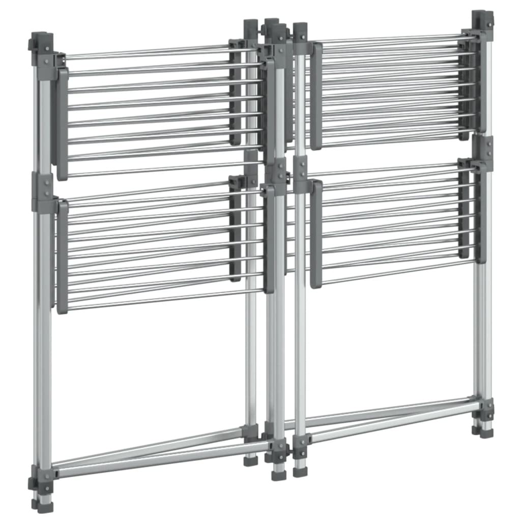 vidaXL Stendibiancheria in Alluminio 107x107x120 cm Argento - Image 5 of 7