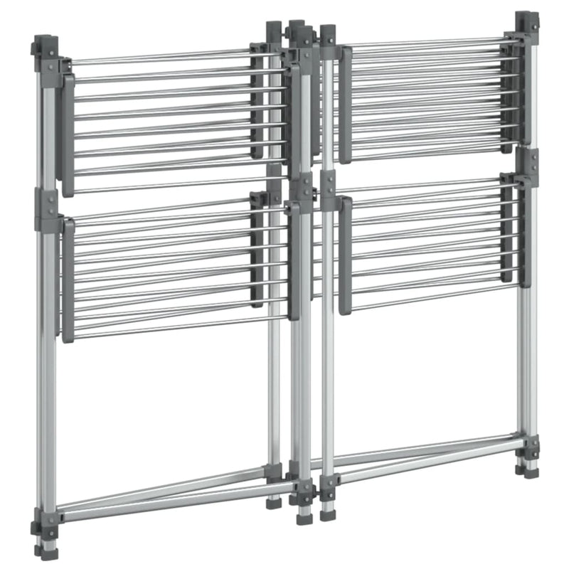 vidaXL Stendibiancheria in Alluminio 107x107x120 cm Argento - Image 5 of 7