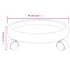 Set 2 Carrelli per Piante in Polietilene Ø 34 cm Grigio, Portata 35 kg - immagine 8 | SolPatio - Image 8 of 8