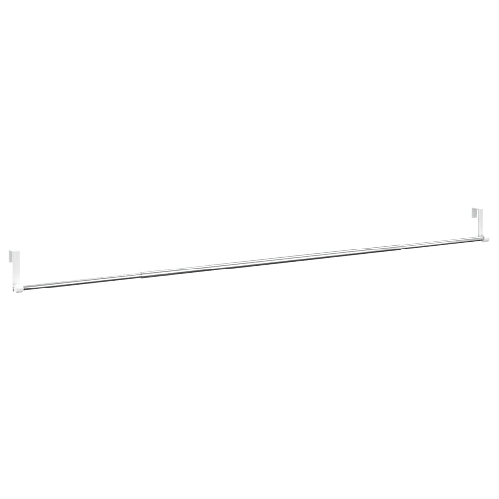 Binari per Tende Telescopici, Set da 2 pz Bianco e Argento in Alluminio (90-135 cm) - Image 3 of 6