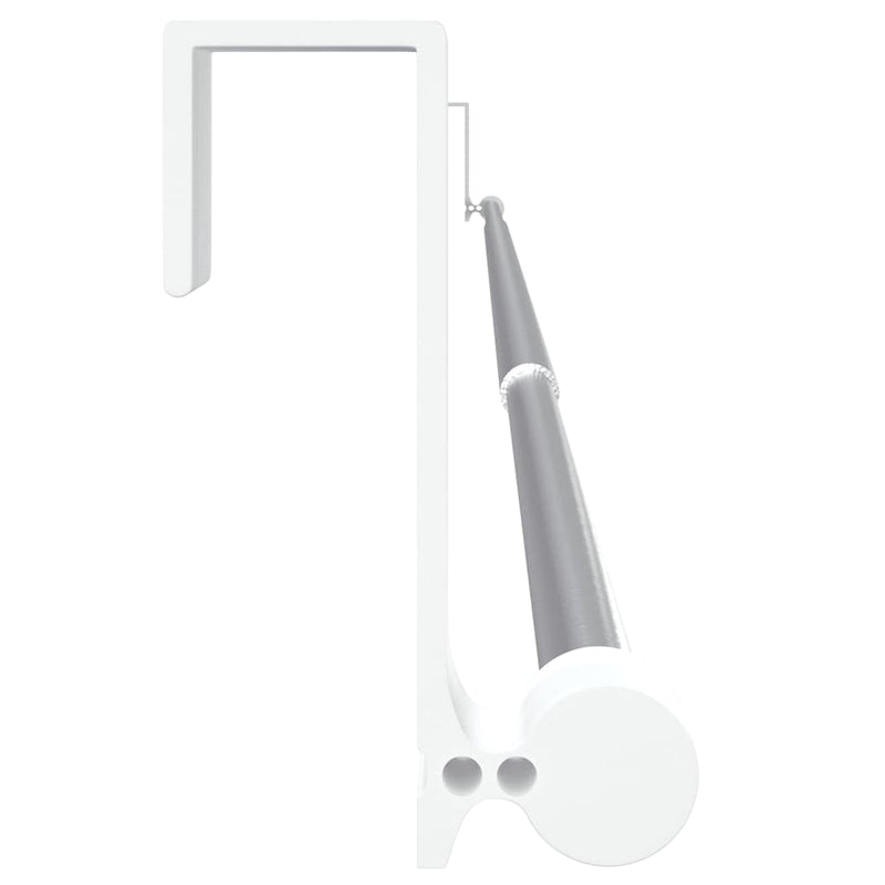 Binari per Tende Telescopici, Set da 2 pz Bianco e Argento in Alluminio (90-135 cm) - Image 4 of 6