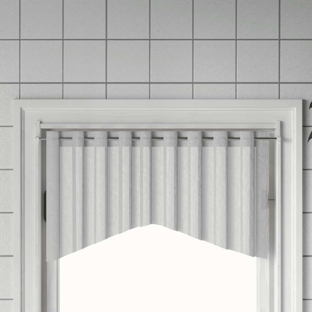 Binari per Tende Telescopici, Set da 2 pz Bianco e Argento in Alluminio (90-135 cm) - Image 1 of 6