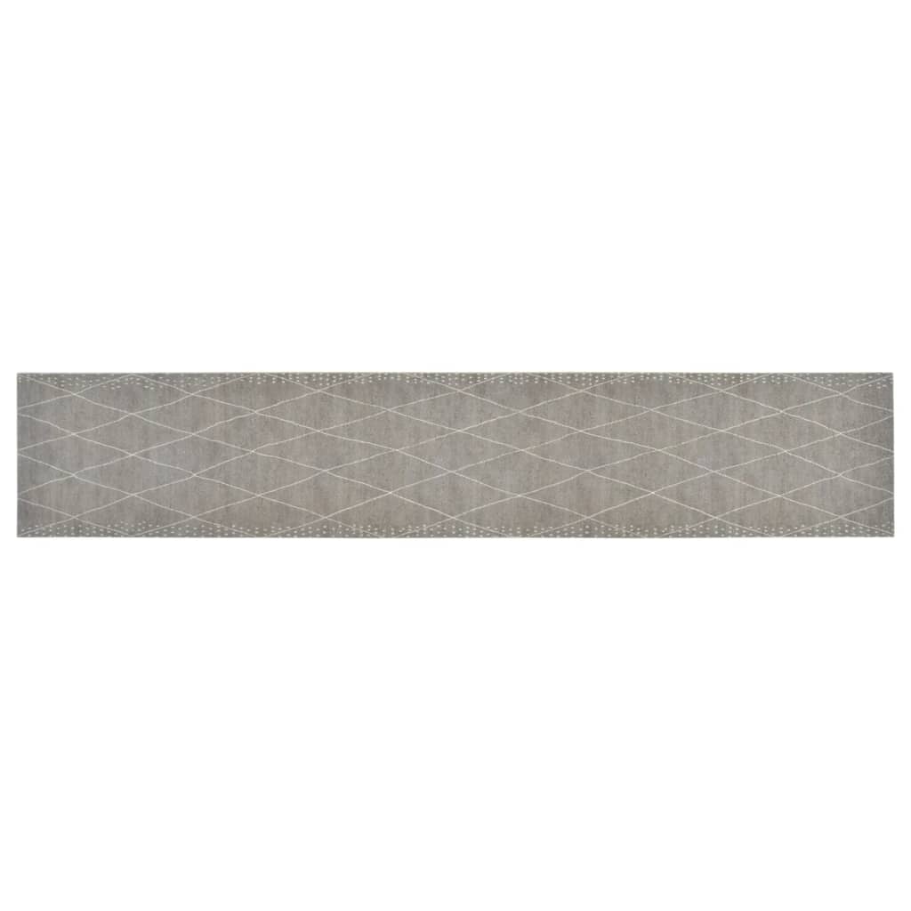 vidaXL Tappeto da Cucina Lavabile Rombi 60x300 cm Velluto - Image 1 of 3