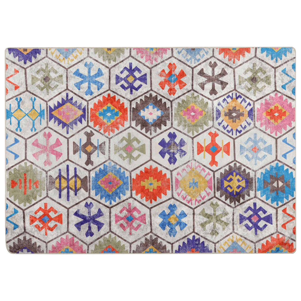 Tappeto Multicolore Lavabile in Velluto 80x150 cm con Base Antiscivolo - Image 9 of 35