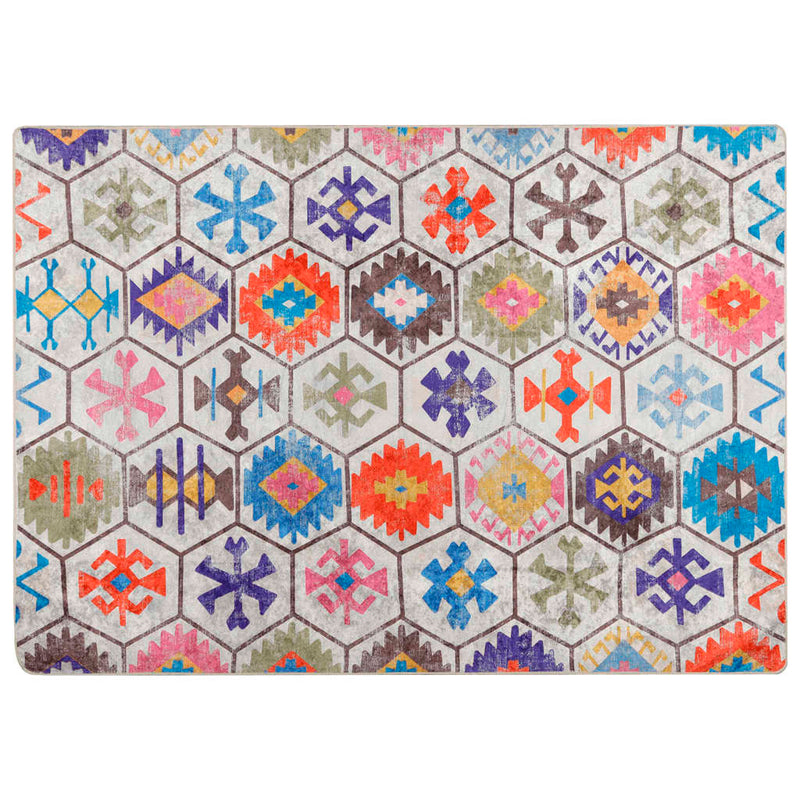 Tappeto Multicolore Lavabile in Velluto 80x150 cm con Base Antiscivolo - Image 9 of 35