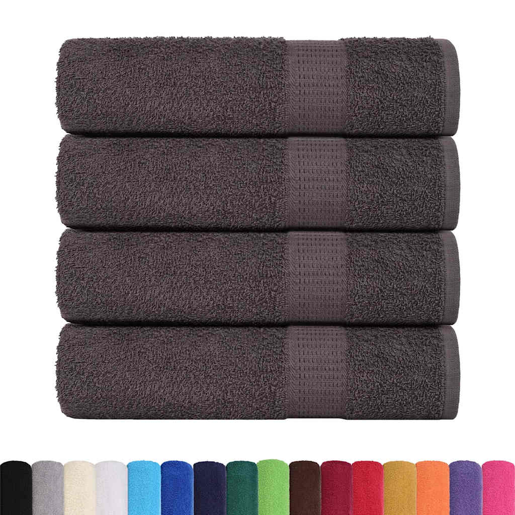 vidaXL Asciugamani da bagno FROGN 4 pz Antracite 100x150 cm 360 g/m² - Image 1 of 5