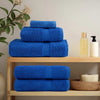 Set 4 Asciugamani per Sauna in Cotone 80×200 cm Blu - Image 2 of 5