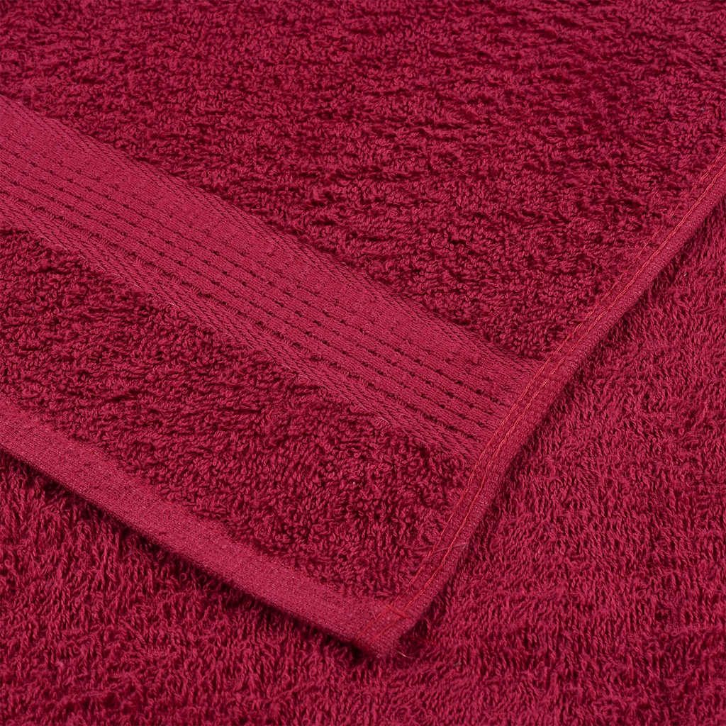 vidaXL Asciugamani FROGN 10 pz Bordeaux 50x100 cm 360 g/m² - Image 4 of 5