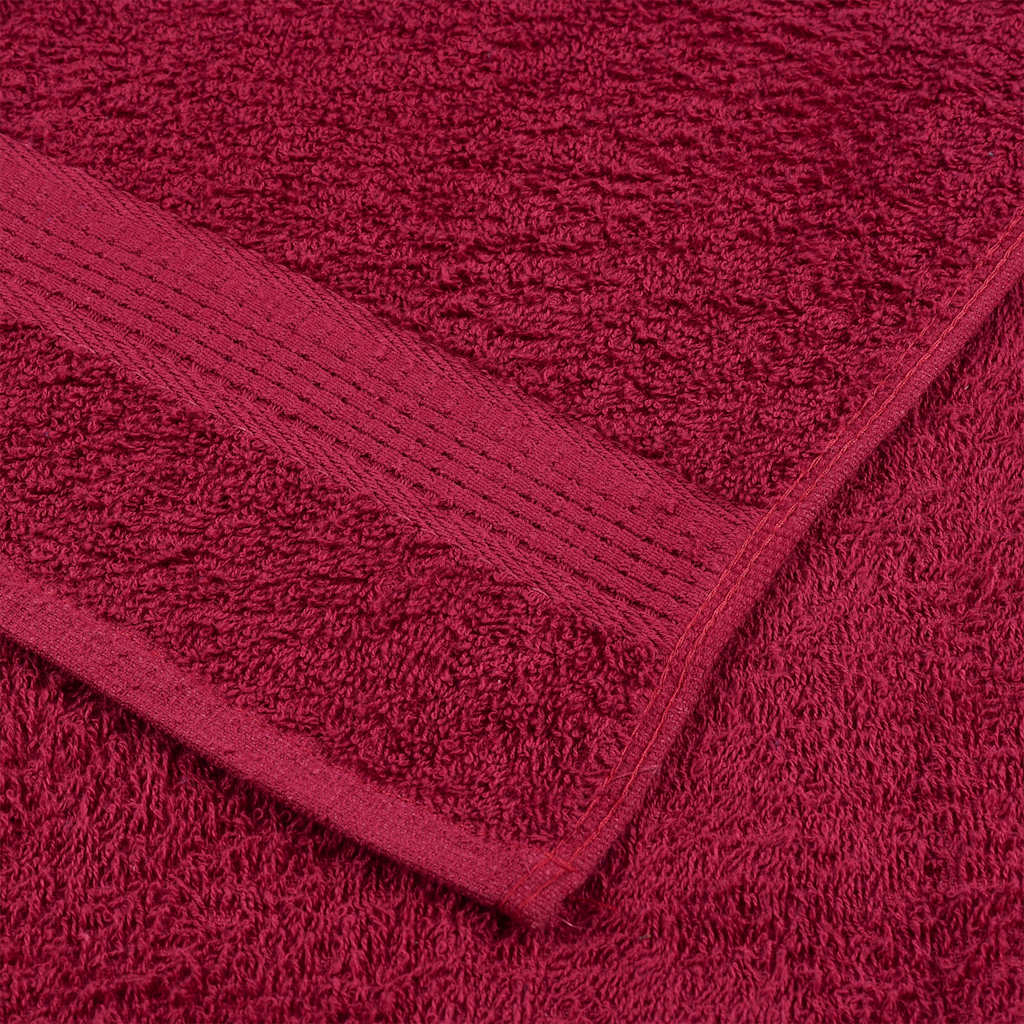 vidaXL Asciugamani da bagno FROGN 4 pz Bordeaux 100x150 cm 360 g/m² - Image 4 of 5