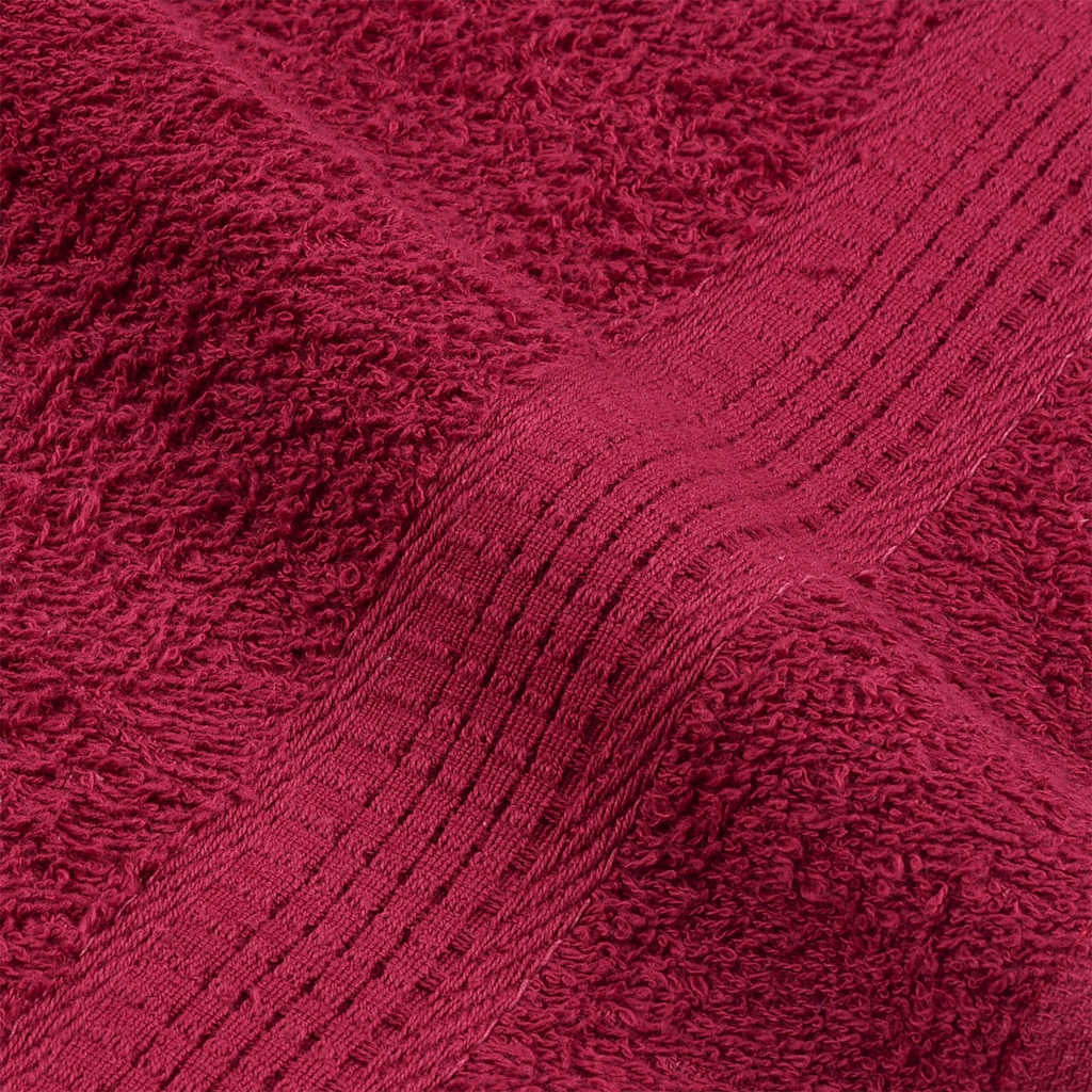 vidaXL Asciugamani da bagno FROGN 4 pz Bordeaux 100x150 cm 360 g/m² - Image 5 of 5