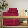 vidaXL Asciugamani da bagno FROGN 10 pz Bordeaux 100x150 cm 360 g/m² - Image 2 of 5