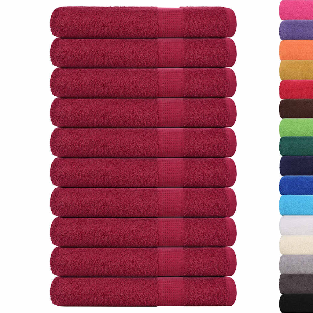 vidaXL Asciugamani per sauna FROGN 10 pz Bordeaux 80x200 cm 360 g/m² - Image 1 of 5