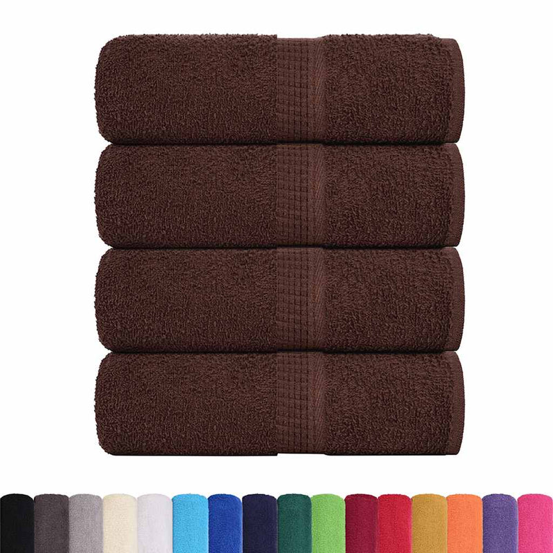 vidaXL Asciugamani FROGN 4 pz Marrone 30x30 cm 360 g/m² - Image 1 of 5
