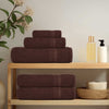 vidaXL Asciugamani FROGN 4 pz Marrone 30x30 cm 360 g/m² - Image 2 of 5