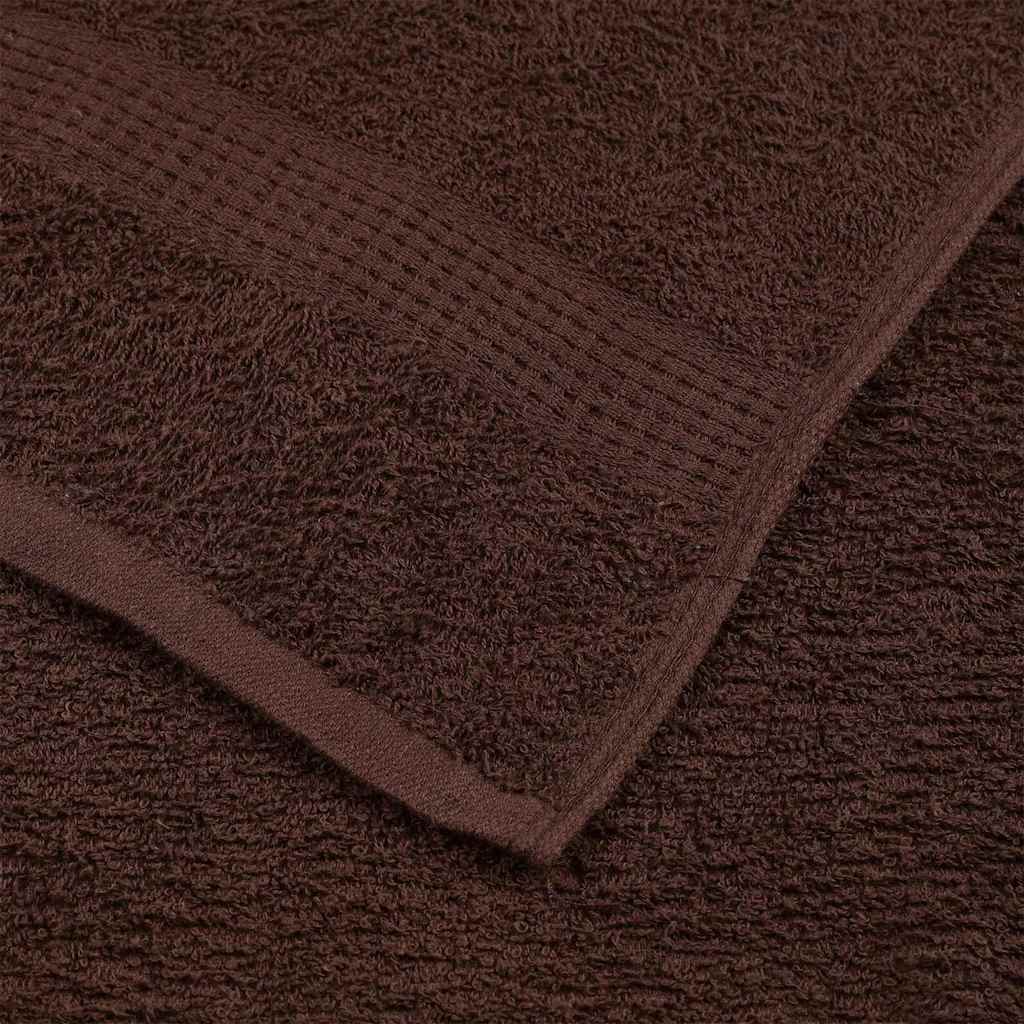 vidaXL Asciugamani FROGN 4 pz Marrone 30x30 cm 360 g/m² - Image 4 of 5