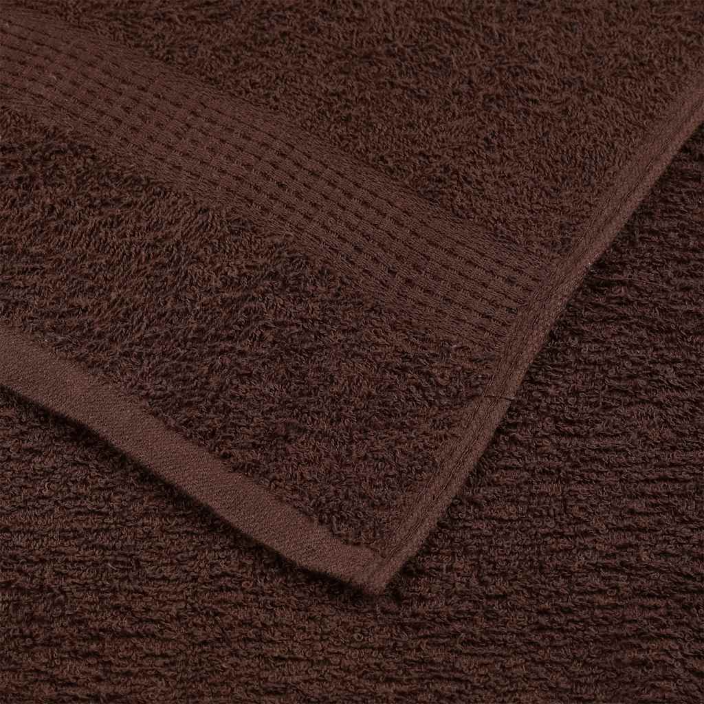 vidaXL Asciugamani FROGN 10 pz Marrone 30x30 cm 360 g/m² - Image 4 of 5