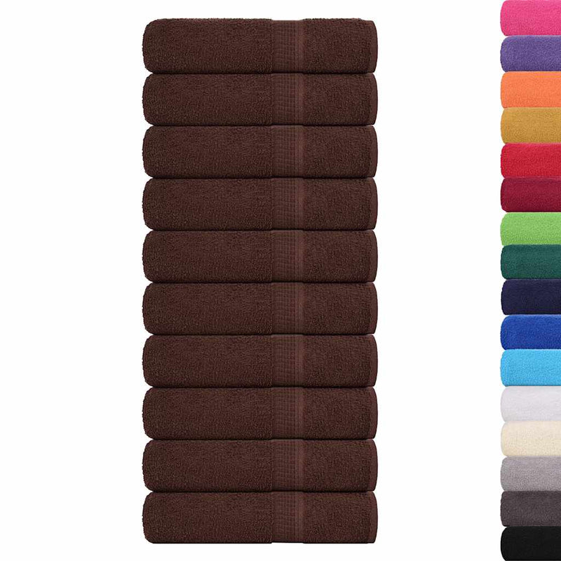 vidaXL Asciugamani FROGN 10 pz Marrone 50x100 cm 360 g/m² - Image 1 of 5