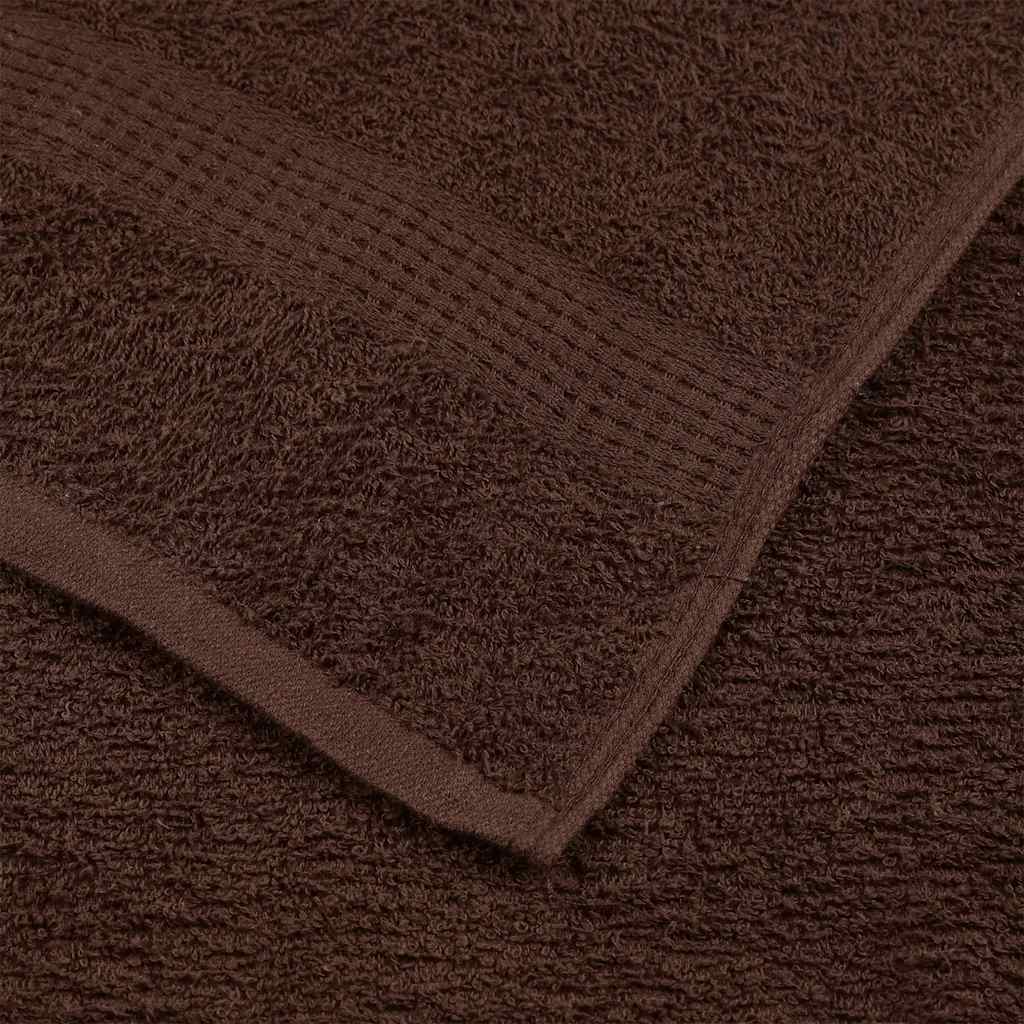 vidaXL Asciugamani FROGN 10 pz Marrone 50x100 cm 360 g/m² - Image 4 of 5